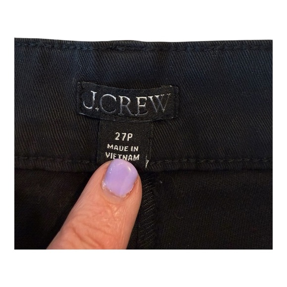 J. Crew Petite Sailor Wide Leg Crop Black Pants Size 27P Style B6639 - Picture 12 of 16